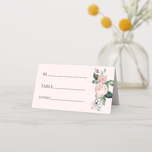 Placement Carte de Mariage florale (Devant)