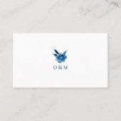 Placement Carte de Mariage florale bleue (Dos)