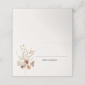 Placement Carte de mariage florale botanique vintage (Extérieur déplié)