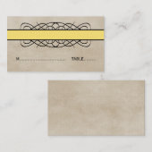 Placement Carte de Mariage frontalier jaune (Devant / Derrière)
