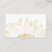 Placement Carte de Mariage graphique de tournesol jaune (Dos)