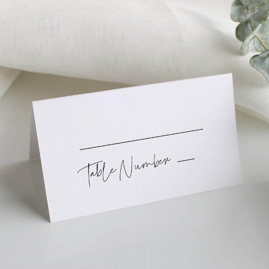 Placement Carte de mariage minimaliste moderne