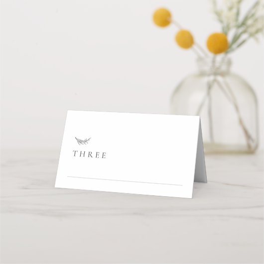 Placement Carte de Mariage minimaliste neutre (Devant)