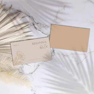 Placement Carte de Mariage minimaliste Terre Florale