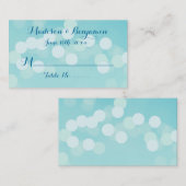 Placement Carte de Mariage moderne Aqua Blue (Devant / Derrière)