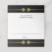 Placement Carte de Mariage moderne Classy Black Gold (Extérieur déplié)