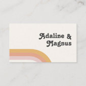 Placement Carte de Mariage moderne Retro 70's Rainbow Flat (Dos)