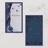 Placement Carte de mariage Navy Argent Or (Devant / Derrière)
