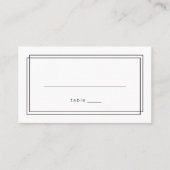 Placement Carte de Mariage noir et blanc AVERT moderne (Devant)