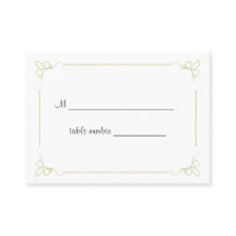 Carte de Mariage Olive Green Art Déco