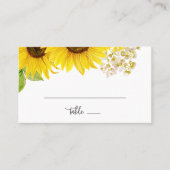 Placement Carte de Mariage plat de tournesol du pays (Devant)