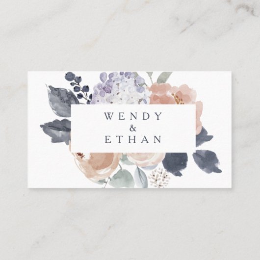 Placement Carte de Mariage plat simple Rustique (Dos)