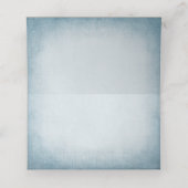 Placement Carte de Mariage pliée aux fleurs bleues et blanch (Intérieur déplié)