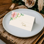 Placement Carte de Mariage pliée Blush Hydrangea