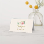 Placement Carte de Mariage pliée Blush Hydrangea (Dos)