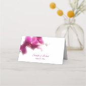 Placement Carte de Mariage pliée pour orchidée rose (Dos)