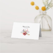 Placement Carte de Mariage pliée rose vif (Dos)