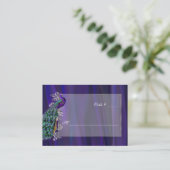 Placement Carte de Mariage Purple Satin et Peacocok (Debout devant)