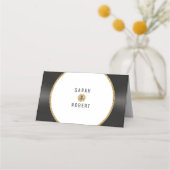 Placement Carte de Mariage Retro Gold Parties scintillant Vi (Dos)