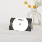 Placement Carte de Mariage Retro Gold Parties scintillant Vi (Devant)