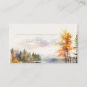 Placement Carte de Mariage romantique du lac de chute (Devant)