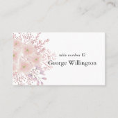 Placement Carte de Mariage Rose Blush Magnolia Floral (Devant)