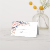 Placement Carte de Mariage rose floral (Dos)