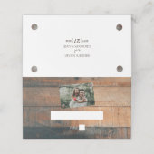 Placement Carte de Mariage Rustic Wood Photo (Extérieur déplié)