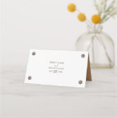 Placement Carte de Mariage Rustic Wood Photo (Dos)