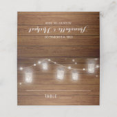 Placement Carte de Mariage Rustique Mason Bois (Extérieur déplié)