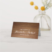 Placement Carte de Mariage Rustique Mason Bois (Dos)