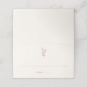 Placement Carte de Mariage simple Botanique Brûlé Orange (Extérieur déplié)