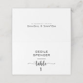 Placement Carte de Mariage simple de calligraphie officielle (Extérieur déplié)