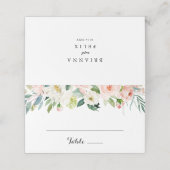 Placement Carte de Mariage simple Floral Green Calligraphy (Extérieur déplié)