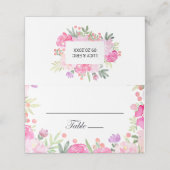 Placement Carte de Mariage unique romantique Floral (Extérieur déplié)