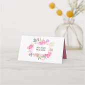 Placement Carte de Mariage unique romantique Floral (Dos)