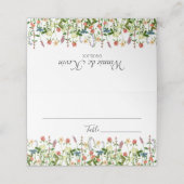 Placement Carte de Mariage végétal (Extérieur déplié)