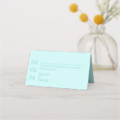 Placement Carte de Mariage vert minimaliste (Devant)