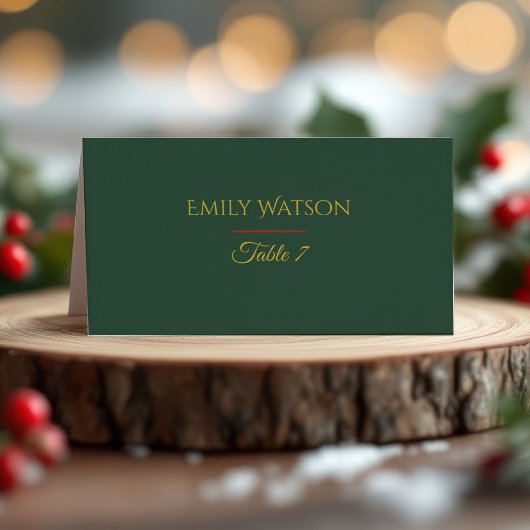 Placement Carte de Noël Luxe Moderne pour la Table 