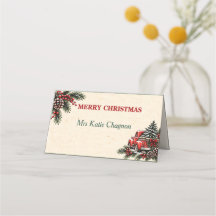 Carte de Noël personnalisée avec nom de lieu de st