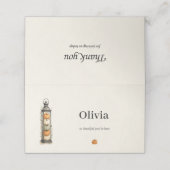 Placement Carte de nom de lieu pour invité de Thanksgiving L (Extérieur déplié)