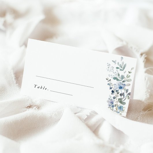 Placement Carte de nom de mariage florale à fleurs sauvages