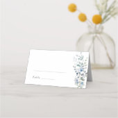 Placement Carte de nom de mariage florale à fleurs sauvages (Devant)