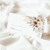 Placement Carte de nom de table de mariage floral avec herbe