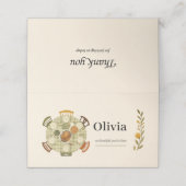 Placement Carte de nom de table de Thanksgiving peinte à car (Extérieur déplié)