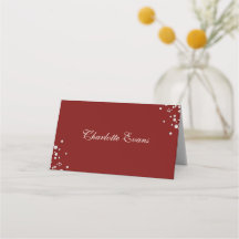 Carte de nom d'invité de mariage en ivoire Bourgog
