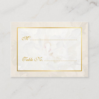 Placement Carte de nom et de numéro de la table mariage d'or