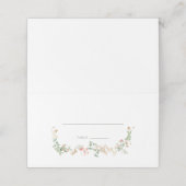 Placement Carte de nom florale Élégante Wildflower (Extérieur déplié)