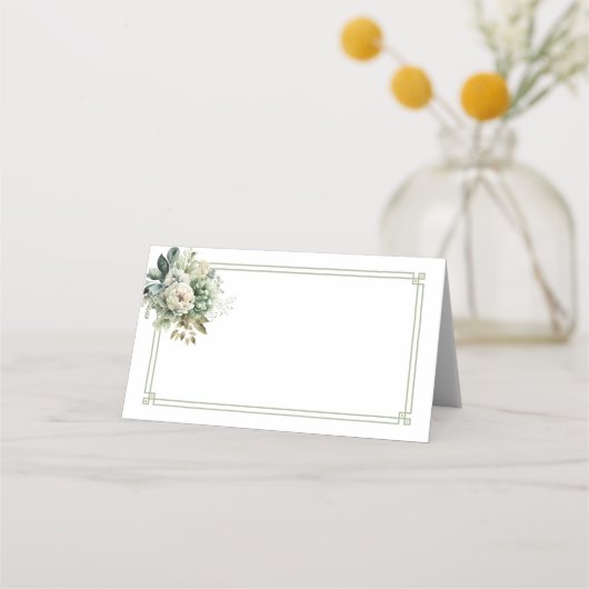 Placement Carte de nom pliée (Devant)
