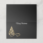 Placement Carte de nom pliée-Arbre de Noël (Extérieur déplié)